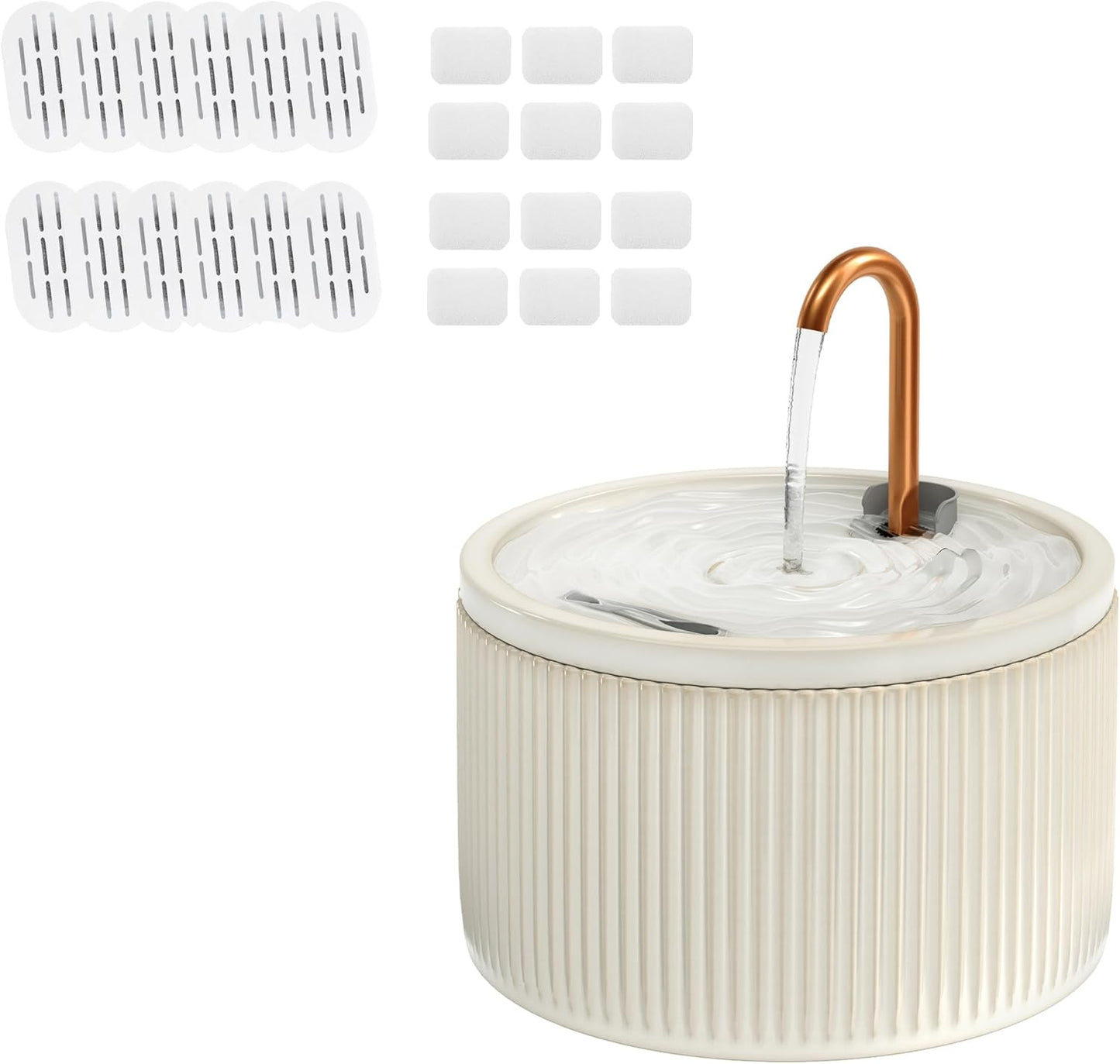 Cearmic Cat Water Fountain with 12 Packs Cat Water Fountain Filters